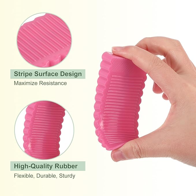 uxcell 4 Pcs Door Stoppers for Bottom of Door, 15mm/0.59 Inch Door Stops, Rubber Door Stopper Wedge Anti Slip, Window Stopper Door Stackable, Pink