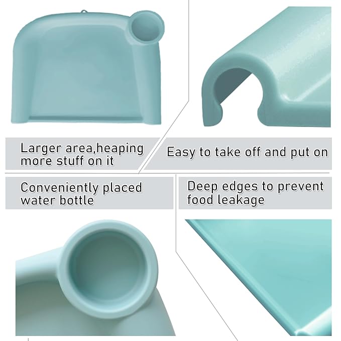 Baby Dining Tray Compatible with Inglesina Fast Table Chair Silicone Baby Feeding Tray for Clip-On Fast Table Chair Dishwasher Safe BPA Free Silicone Removable Dining Tray Accessory -Light Blue