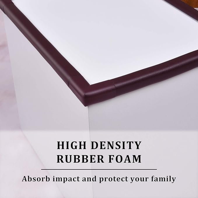Baby Proofing Edge and Corner Guards, (16.4ft Edge + 4 Corners) Safety Furniture Bumper, Baby Corner Protector for Fireplace, Table, Stair, Cabinet, 3M Adhesive, Cofffe