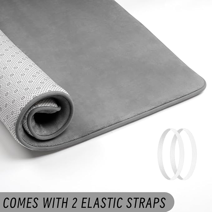 Baby Play Mat for Floor, 1.2″ Thick Foam 47X47 Playpen Mat, Ultra-Soft Velvet for Tummy Time & Crawling, Non-Slip Backing and Easy to Clean, Safe for Infants, Toddlers, and Kids (GRAY)