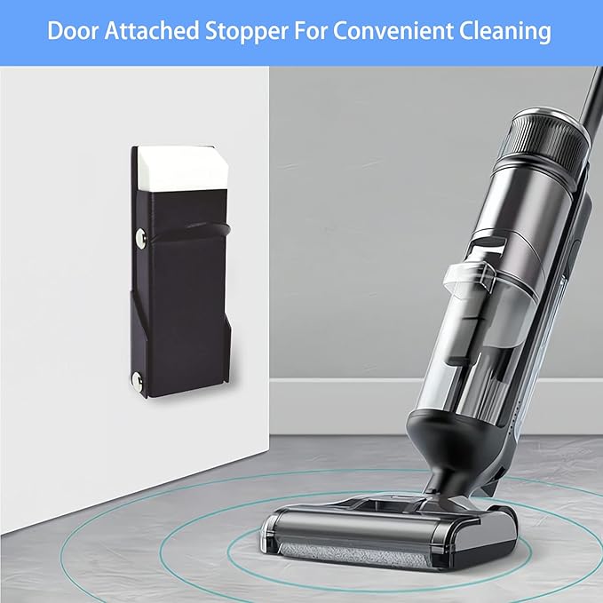 No Drilling Door Stop, Self Adhesive Door Stoppers for Bottom of Door, One Touch Kickdown Door Stop Hold Door Open, Heavy Duty Doorstopper Door Wedge Easy Installation