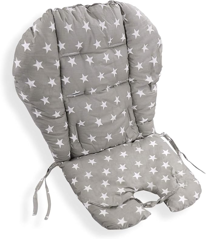 Tuciyke High Chair Cushion,High Chair Pad,Baby High Chair Seat Cushion Liner Mat Padding Cover Protection Pad for Baby Dining Chair(Gray Star)