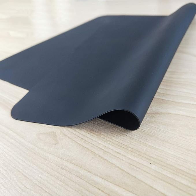 HomeDo Waterproof Silicone Placemats, Non-Stick Baking Mat, Non-Slip Dining Table Mat for Kids/Baby/Children, Heat Resistant Insulation Countertop Protector Pads (Black, 15.75x11.81Inch-4pack)