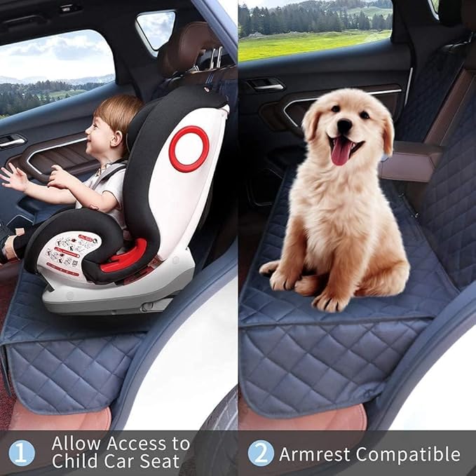 HNCPSY Dog Car Seat Cover for Back Seat Pet Cover for Dogs Waterproof Car Seat Protector Bench Seat Cover, Scratchproof Nonslip Durable Car Seat Covers for SUV,Truck &Cars