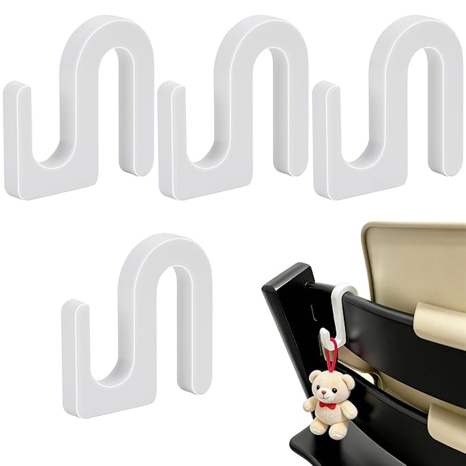 Chair Back Hook Compatible with Stokke Tripp Trapp High Chair, 4 Pack White Non-Slip Clip for Hanging Small Objects,Easy Installation Accessories