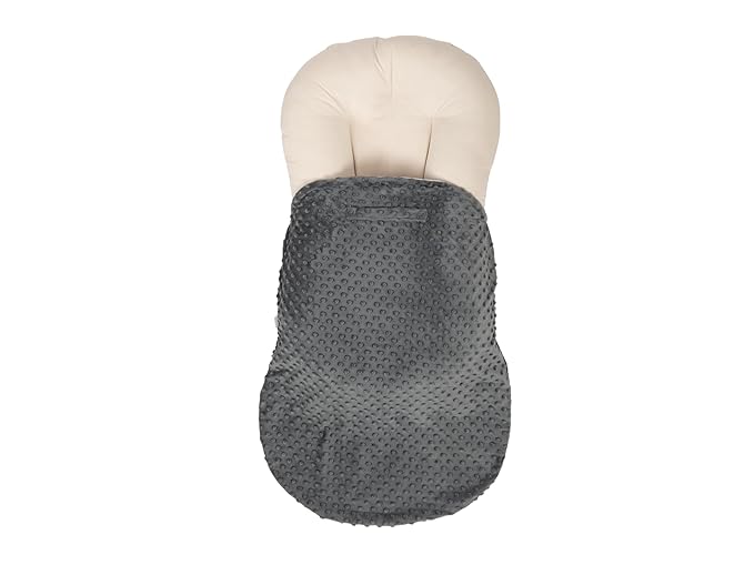 Mila Millie Water Resistant Removable Cover for Newborn Lounger | Minky Sensory Touch Slipcover for Baby Floor Seat | Premium Quality Soft Wipeable Fabric | Hypoallergenic (Stone)