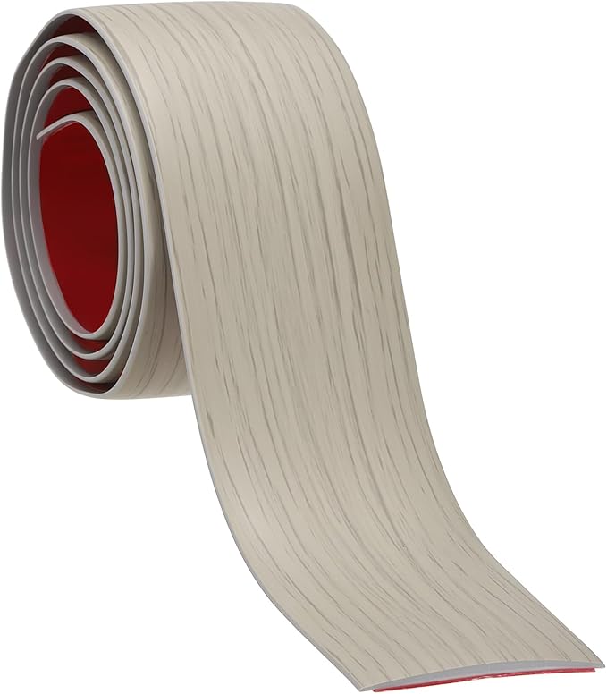 PATIKIL Self Adhesive Floor Transition Strip 2 in x 3 Ft, Vinyl Laminate Floor Flat Divider for Joining Floor Gaps Doorways Carpet Cover Floor Tiles Khaki Wood Grain