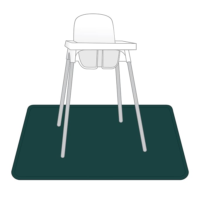 BapronBaby Minimalist Pine Splash Mat - Waterproof Catch-All for Under High Chairs, Floors, Tables, Playtime or Arts & Crafts - Machine Washable - 45" x 45”