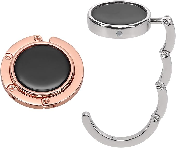 kwmobile Purse Hanger for Table (Set of 2) - Purse Hook for Table - Folding Handbag Hanger - Portable Bag Holder