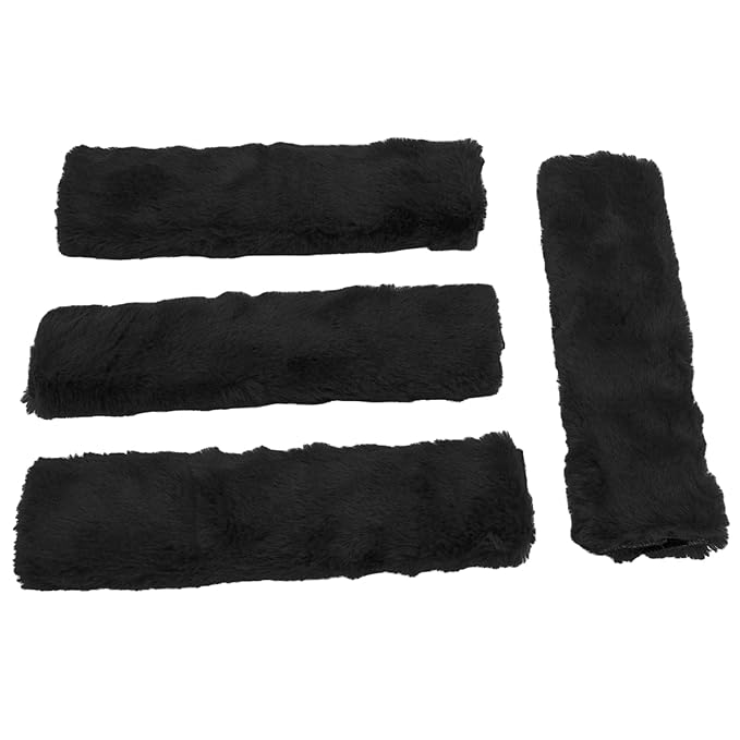 4Pack Seatbelt Covers for Kids,Seat Belt Cushion Cover,Infant Baby Car Seat Neck Shoulder Strap Pads,Soft Newborn Carseat Stroller Straps Covers Accessories(Black)