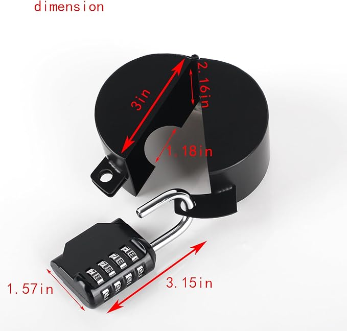 Door Handle Lock, Door Knob Lock Out Device,Cover to Disable The Doorknob/Faucet/Valve, Prevents Turning of Door Knob and Access to Keyhole, Prevents Operating The Knob (Password hanging lock)