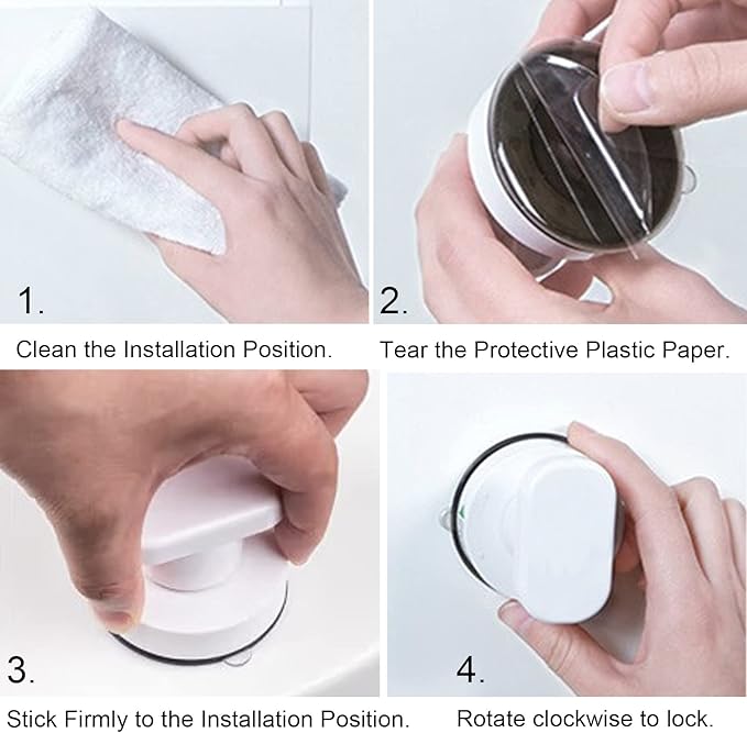 2 Pack Strong Suction Cup Drawer Glass Mirror Wall Tile Handle Bathroom Bathroom Door Handle Glass Door Handle Suction Handle