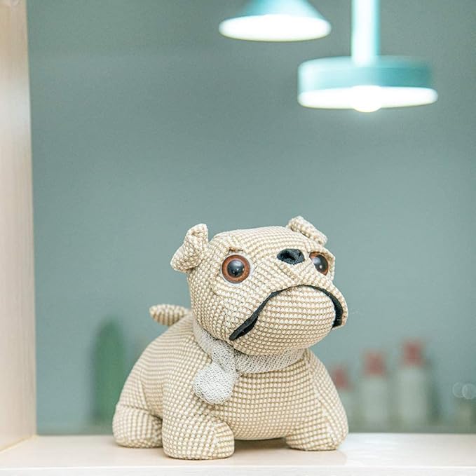 Marwood Cute Door Stopper Decorative Door Stops for Home and Office, Bulldog Weighted Interior Doorstop Fabric Stuffed Animal Door Stopper Floor Decorative