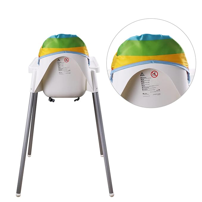 twoworld High Chair Cushion for Antilop Highchair, Baby High Chair Seat Cover Liner Mat Pad Cushion for Antilop High Chair Water Resistant (Rainbow Striped)