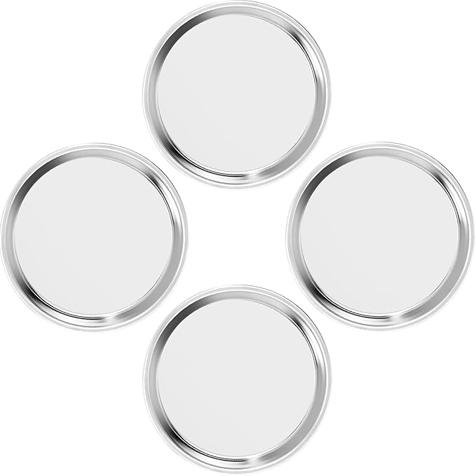Bakpoco Stainless Steel Kids Plates 4 Packs, 8" Non Divided Toddlers Portion Control Plate, Non Toxic & BPA Free |Unbreakable |Dishwasher Safe Baby Snack Dish for Daycare, Restaurant Outings & Travel