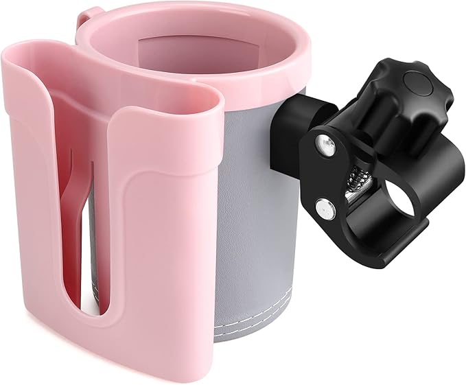 Accmor Stroller Cup Holder with Phone Keys Holder, 3-in-1 Universal Cup Holder, Drinks Bottle Holder for Stroller, Bike, Wheelchair, Walker, Scooter