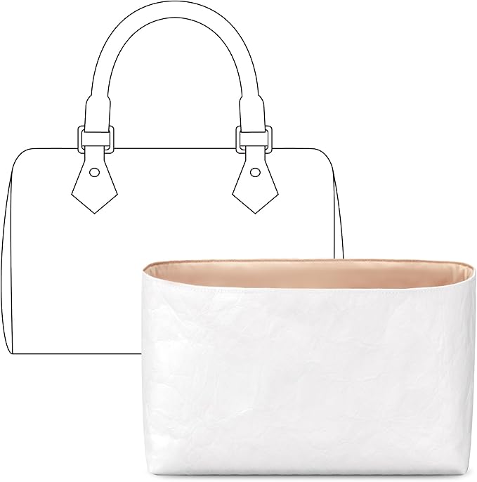Handbag Organizer Insert for LV Nano Speedy, Custom Fit Inside Premium Vanile Lightweight Water Resistant Purse Insert Accessories