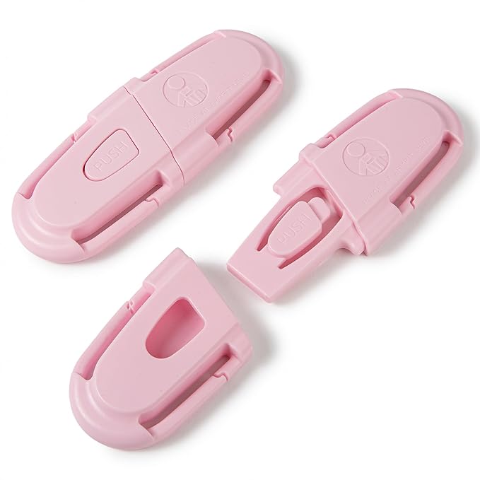 Universal Car Seat Chest Clip, Adjustable Harness Positioning Clip for Stroller and Booster Seat, Anti-Slip Shoulder Straps Holder Accessory for Parents (1 Pack, Pink)