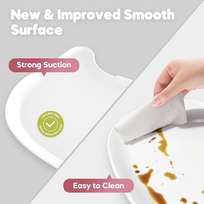 Seat Tray Accessory Compatible with Bumbo Floor Seat, Tray Surface for Feeding and Play, Easy to Clean and Install, for Baby Boys and Girls 3 to 12 Months, White