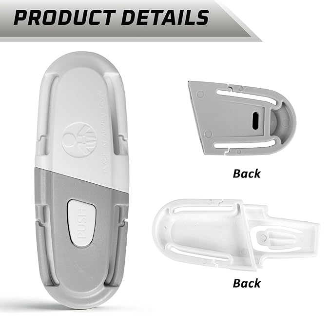 Universal Car Seat Chest Clip, Adjustable Harness Positioning Clip for Stroller and Booster Seat, Anti-Slip Shoulder Straps Holder Accessory for Parents (1 Pack, Grey&White)