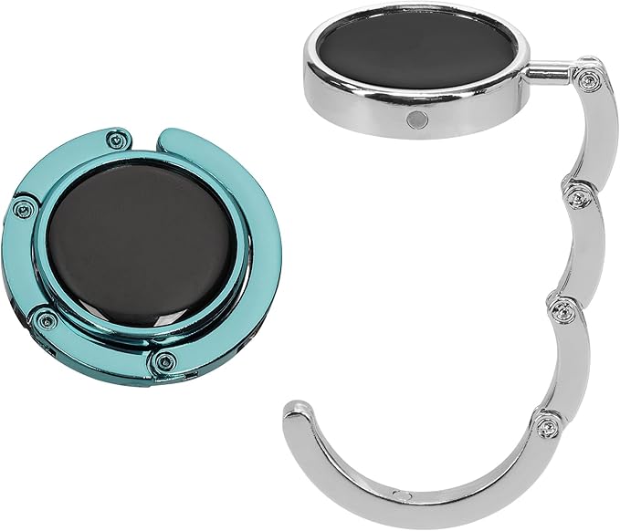 kwmobile Purse Hanger for Table (Set of 2) - Purse Hook for Table - Folding Handbag Hanger - Portable Bag Holder