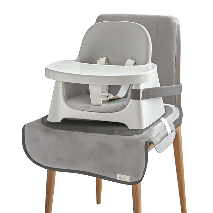 Minnebaby Extra Large Booster Chair Protector Cover, Dining Chair Seat Cover for Booster Seat, Grey