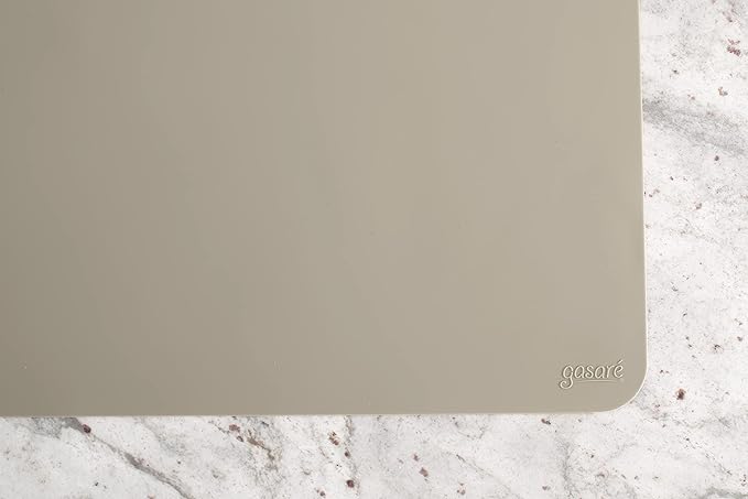 GASARÉ, Placemats Set of 4, Silicone Placemats, Table Mats, Non-Slip, Easy to Clean, Heat Resistant, Flexible, 20% Thicker, 16 x 12 inches x 1.1mm, Taupe