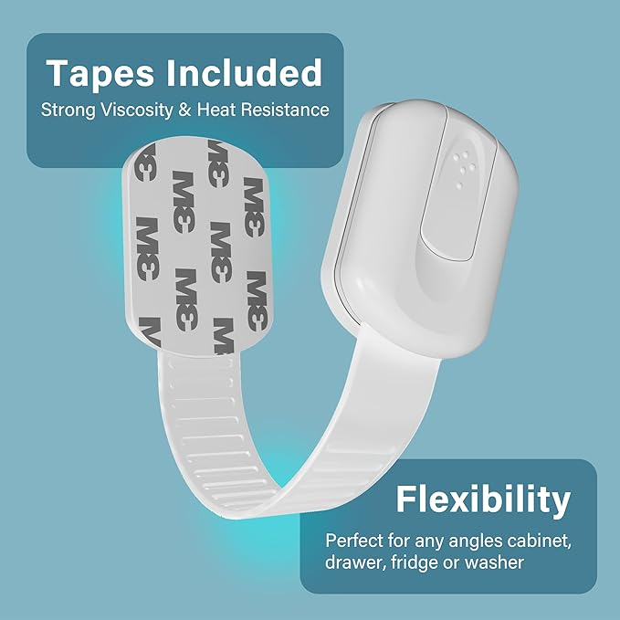Heart of Tafiti Child Safety Cabinet Locks - (6 Pack) Baby Proofing Latches, Cabinet Drawer Baby Safety Locks, Multifunction, Strong Adhesive Tapes Included, Easy to Use, No Tools Needed.