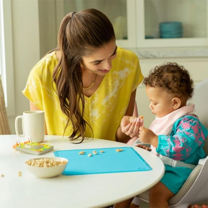 Munchkin® Spotless™ Silicone Placemats for Kids, 2 Pack, Blue/Green