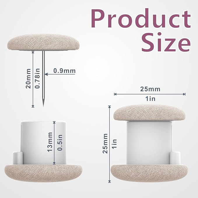 AHAILUOO Duvet Clips, Linen Double Sided Pin Fasteners, Sheet Comforter Holder (12, Light Brown)