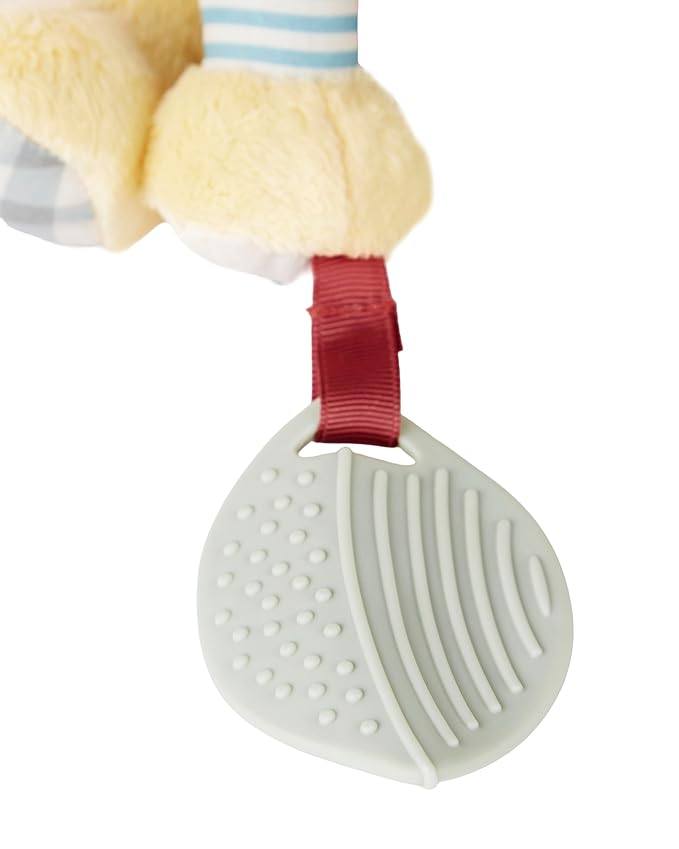 Skip Hop Bandana Buddies Soft Textured Baby Activity and Teething Toy for Multi-Sensory Play with Rattles, Crinkle Sounds, Squeaker and Mirror, Attaches to Stroller and Car Seat, Lion, Age 0+