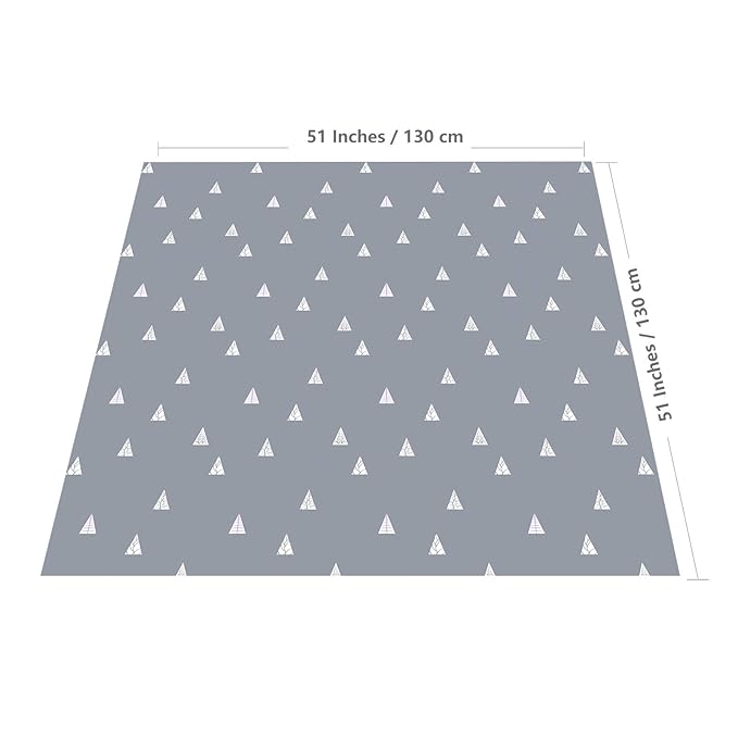51” Baby Splat Mat for Under High Chair/Arts/Crafts, WOMUMON Washable Waterproof Anti-Slip Floor Splash Mat, Portable Wipeable Spill Mat and Table Cloth