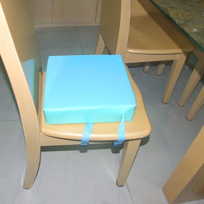 Toddler Booster Seat for Dining Table,Chair Increasing Cushion for Baby Kids,Portable Dismountable Adjustable Highchair Booster (Blue+ Green)