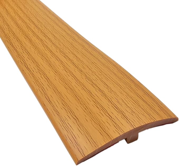 DAILISEN 9.84ft T Molding Flexible Self Adhesive T Shape Floor Transition Strip Bendable T Rubber Trim T Transition Strip for Tile to Laminate Flooring