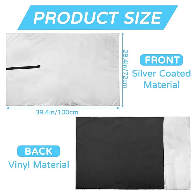 2 PCS Baby Car Seat Sun Shade Cover, Car Seat Heat Protector, Thickened Silver Coated Cloth Cooler Cover Travel Accessories for Infant