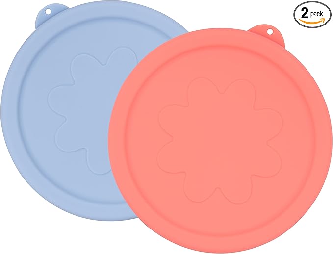 LUVCOSY 7 Cup Silicone Replacement Lids Storage Cover for Anchor Hocking Glass Bowls (Container not Included) 2 Pack Microwave, Dishwasher and Freezer Safe