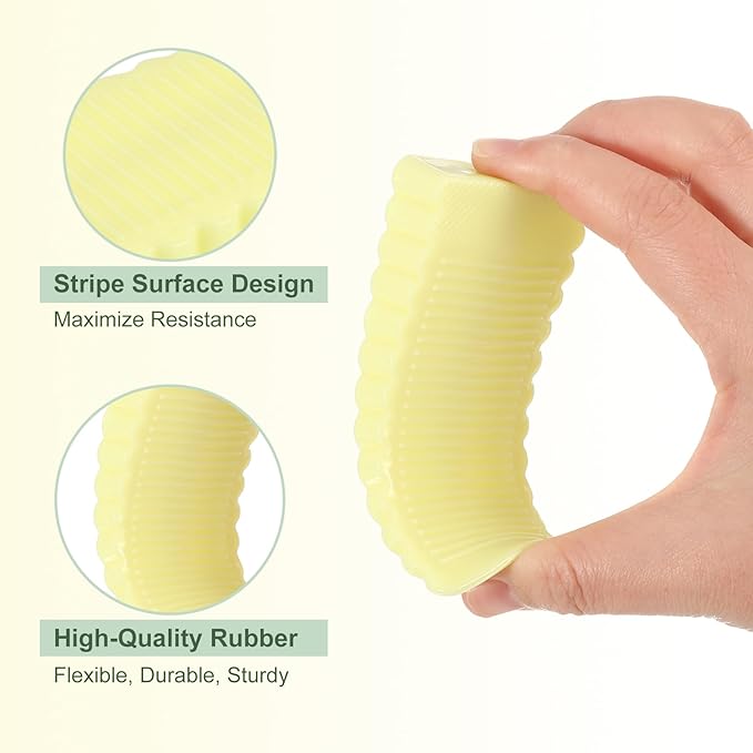 uxcell 6 Pcs Door Stoppers for Bottom of Door, 15mm/0.59 Inch Door Stops, Rubber Door Stopper Wedge Anti Slip, Window Stopper Door Stackable, Yellow