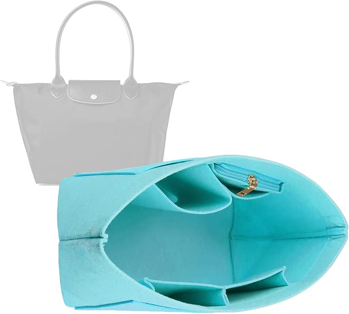 Lckaey bag Organizer Insert for longchamp le pliage organizer insert Handbags Organizer 1012hu blue-M