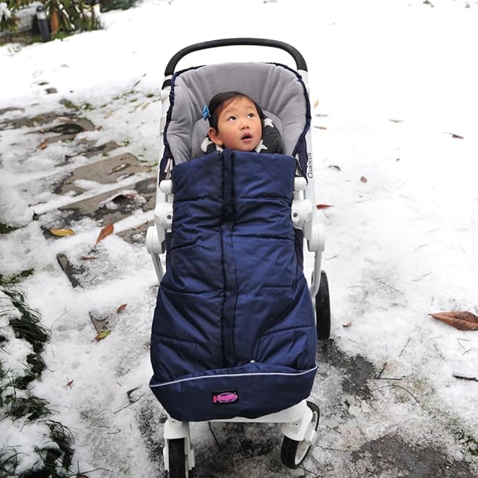 Go 3 Seasons Universal Stroller Footmuff, Warm Winter Bunting Bag for Toddler, Waterproof Sleeping Bag, Anti-Slip Height Adjustable, Winter Blanket