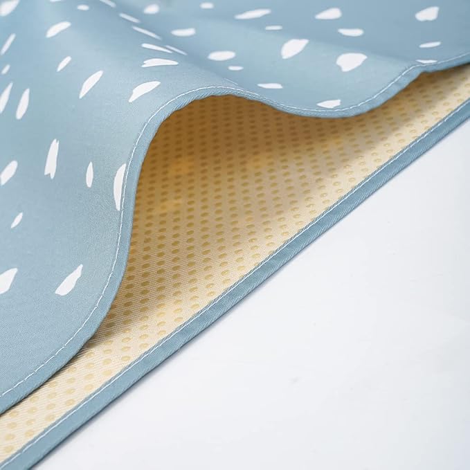 HappyFlute Splat Mat for Under High Chair/Art/Crafts/Playtime,Waterproof and Washable Splat Mat for Baby Feeding Supplies,43'x43' Square(Spot)