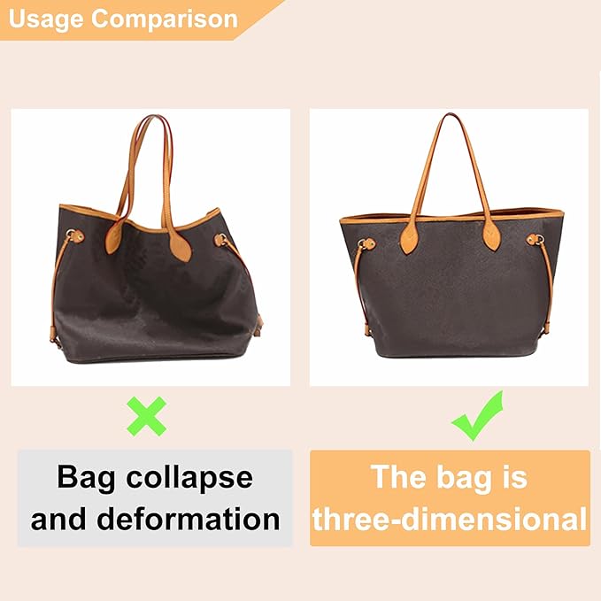 Doxo Purse Organizer Insert for Handbags Compatible with Speedy Neverfull City 30/33,Artois PM Tote bag(Large,Black)