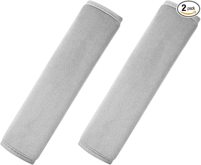 yuntop 2 PCS Car Seat Belt Pads Cover Soft Seat Belt Shoulder Pad Safety Belt Strap Shoulder Pad Comfortable Driving Compatible with Most Cars Helps Protect You Neck and Shoulder (Gray)