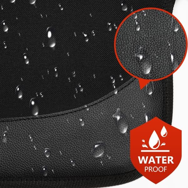Car Seat Protector with Thick Padding + XL Large Car Seat Cover for Child Car seat, Eco Friendly Waterproof & Durable Fabric + 2 Storage Pockets Protect Fabric or Leather Seats 2Pack (Brown)