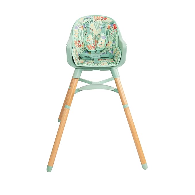 Nuby 4-in-1 Baby High Chair Seat with Removable Tray - 6+ Months to 3 Years - Adjustable Toddler Chair for Eating - Holds Up to 60 lbs - Green