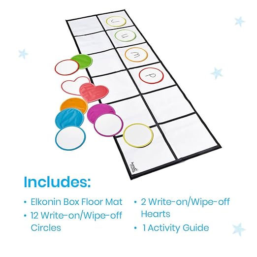 hand2mind Elkonin Box Floor Mat Activity Set, Phonemic Awareness, Phonics Games, Science of Reading Classroom Materials, Toddler Gross Motor Toys, Kids Active Play, Preschool Classroom Must Haves