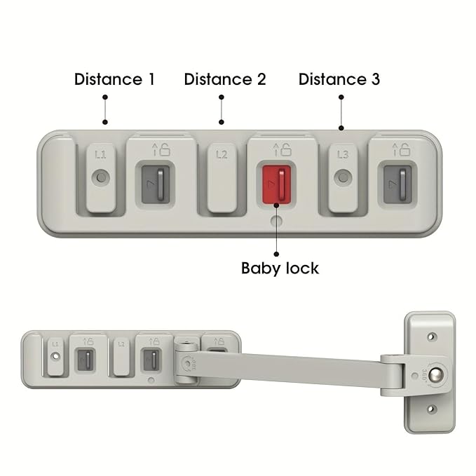 Premium Child Safety Locks – Adjustable, No-Drill & Easy-Install Home Safety Kit – Window Restrictor Lock