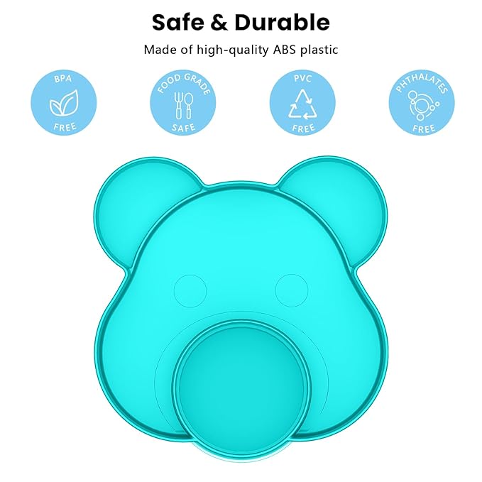 Car Seat Tray - Convert Cup Holder to a Tray for Snacks, Toys, 360 Rotatable for Kids Travel, Anywhere with Cup Holder (Teal)
