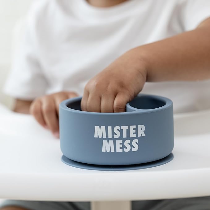 Bella Tunno Silicone Suction Bowl for Toddlers and Babies, Food Grade BPA Free Silicone, Non Slip Suction Base, Microwave & Dishwasher Safe, Ideal Baby-Led Weaning & Self Feeding Bowl, Miss Mess