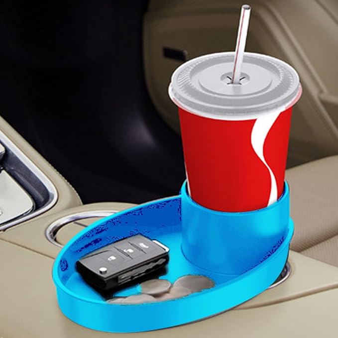 Keenso Car Seat Snack Tray,Portable Travel Rotating Cup Holder Plate for Car Seats, Booster,Stroller (#13)
