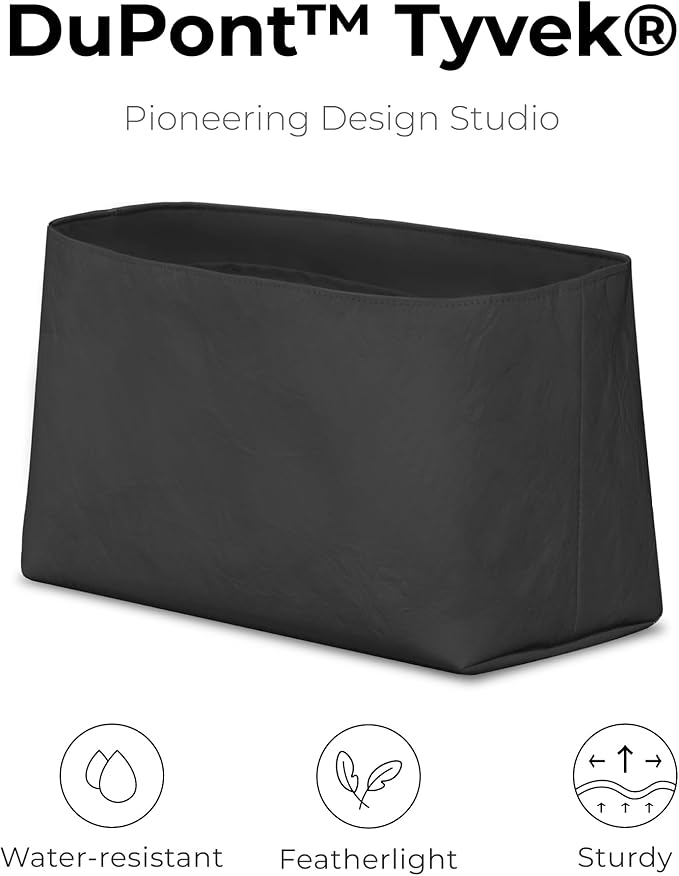 Purse Organizer Insert for LV Speedy 20 Handbag,Custom Fit Inside Premium Matte Black Lightweight WaterResistant Tote Bag Insert Accessories